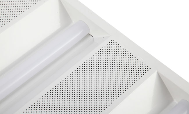 3.	華輝照明格柵燈盤燈體表面靜電噴涂處理，防腐性能好，不易磨損，使用30000小時不變色、不褪色。LED格柵燈盤廠家,產品有T8格柵燈盤，T5格柵燈盤，明裝格柵燈盤，暗裝格柵燈盤
